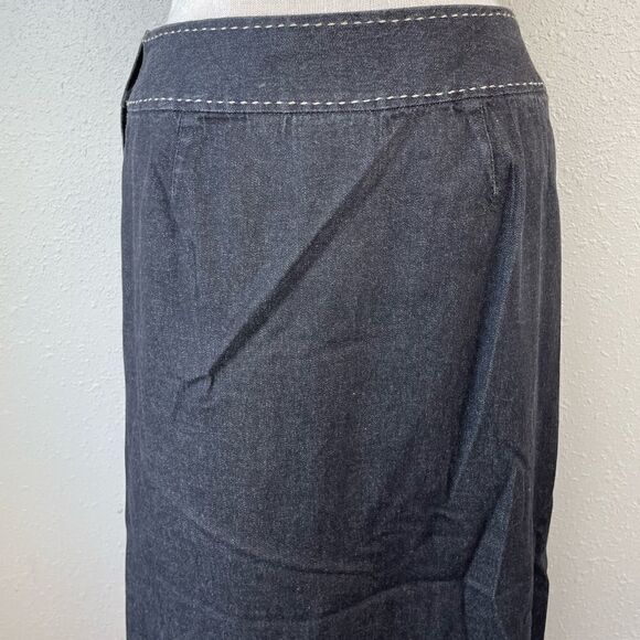 Liz Claiborne Black Denim Maxi Skirt Size 8 Petite EUC - Picture 7 of 8